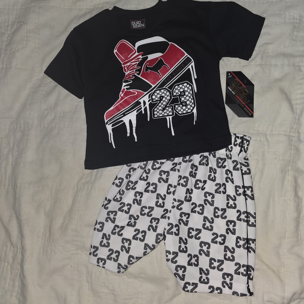 *SOLD*Old Skool Kids Matching Set - Black and Red